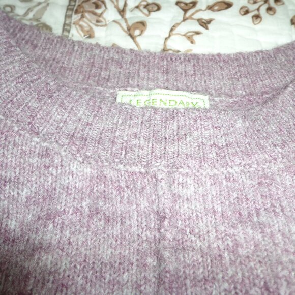 NWOT LEGENDARY OUTFITTERS Knit Crew Neck Sweater S Lavender/Plum Raglan Sleeves - Picture 13 of 15